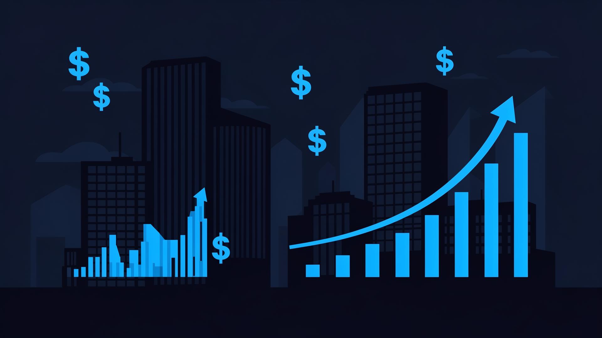 Business loan calculator with revenue growth charts and financing options for Canadian businesses