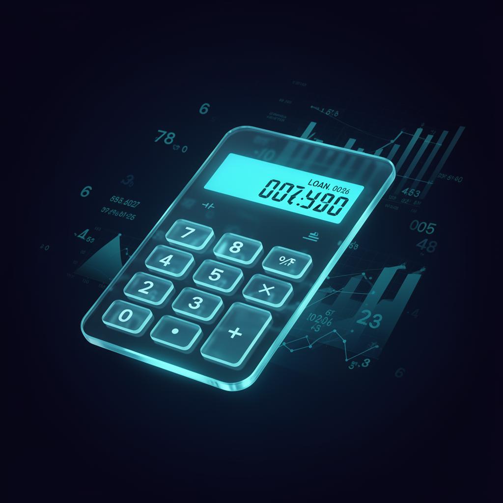 Sleek loan calculator with financial charts