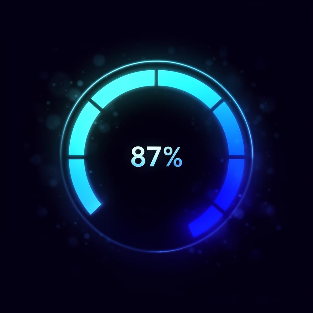 Glowing approval meter showing 87% approval odds