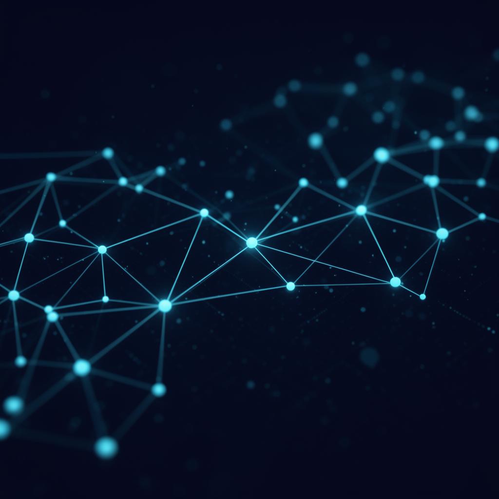 Network of connected nodes representing lender connections
